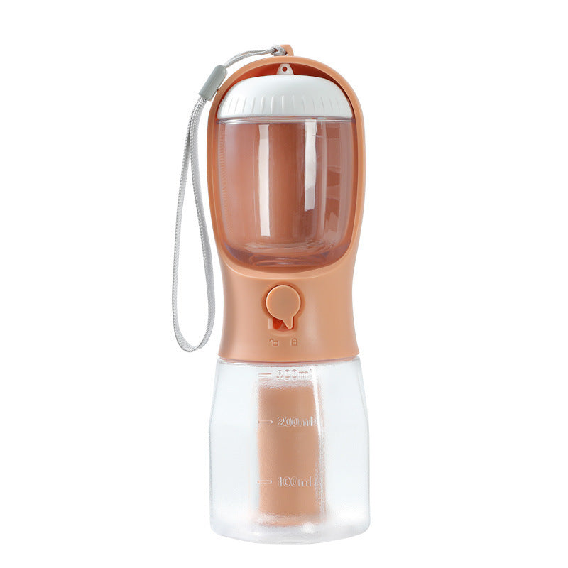 3-in-1 Hundetrinkflasche – Wasserflasche, Futterspender & Kotbeutelhalter in einem