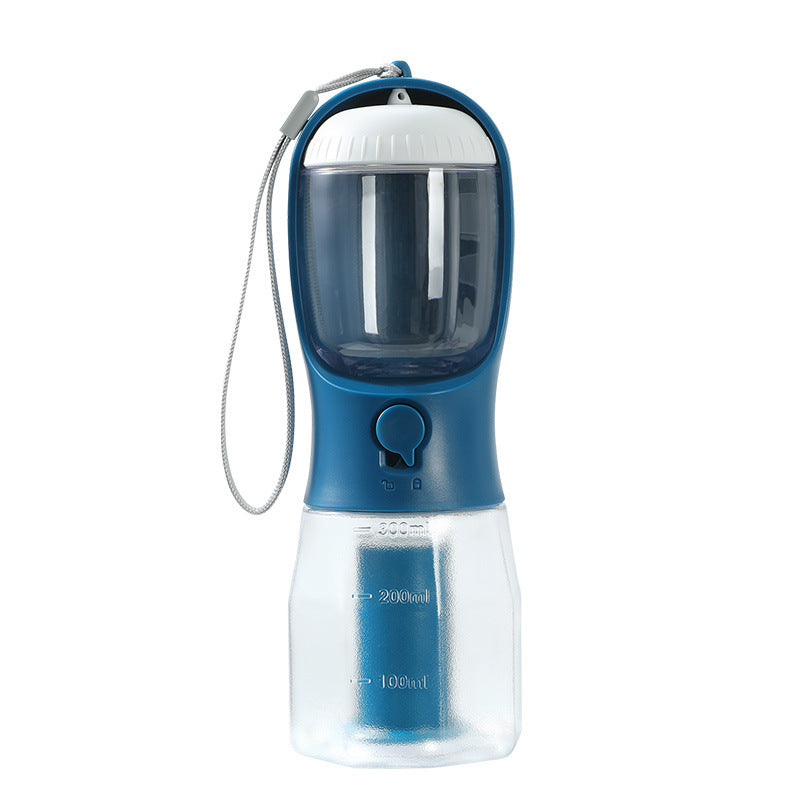 3-in-1 Hundetrinkflasche – Wasserflasche, Futterspender & Kotbeutelhalter in einem