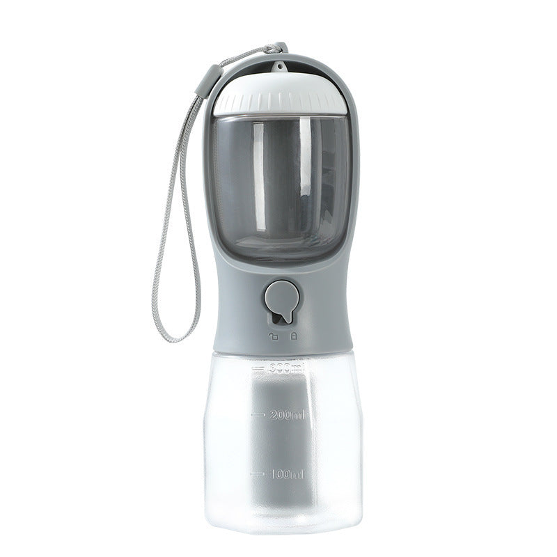 3-in-1 Hundetrinkflasche – Wasserflasche, Futterspender & Kotbeutelhalter in einem