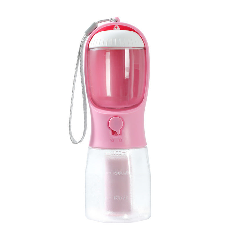 3-in-1 Hundetrinkflasche – Wasserflasche, Futterspender & Kotbeutelhalter in einem